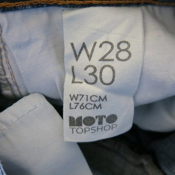 Moto Topshop Martha Straight Leg Denim Jeans Sz 6 - Picture 6 of 7